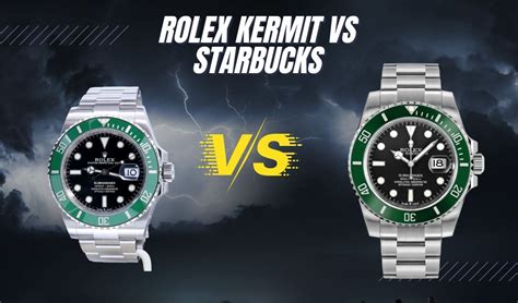 starbucks vs kermit rolex|rolex vs starbucks green bezel.